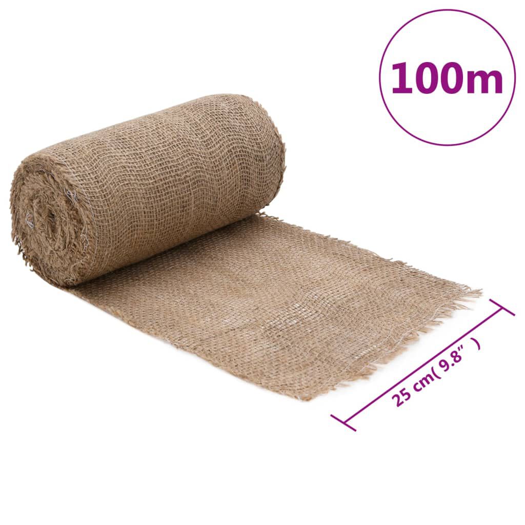 vidaXL Juterull 0,25x100 m 100% jute 200 gsm