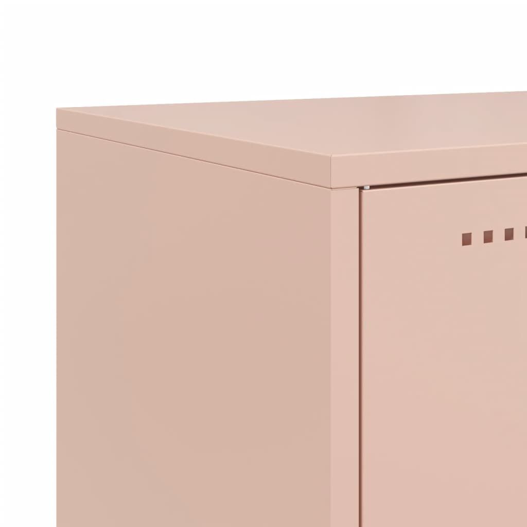 vidaXL Skjenk rosa 100,5x39x107 cm stål