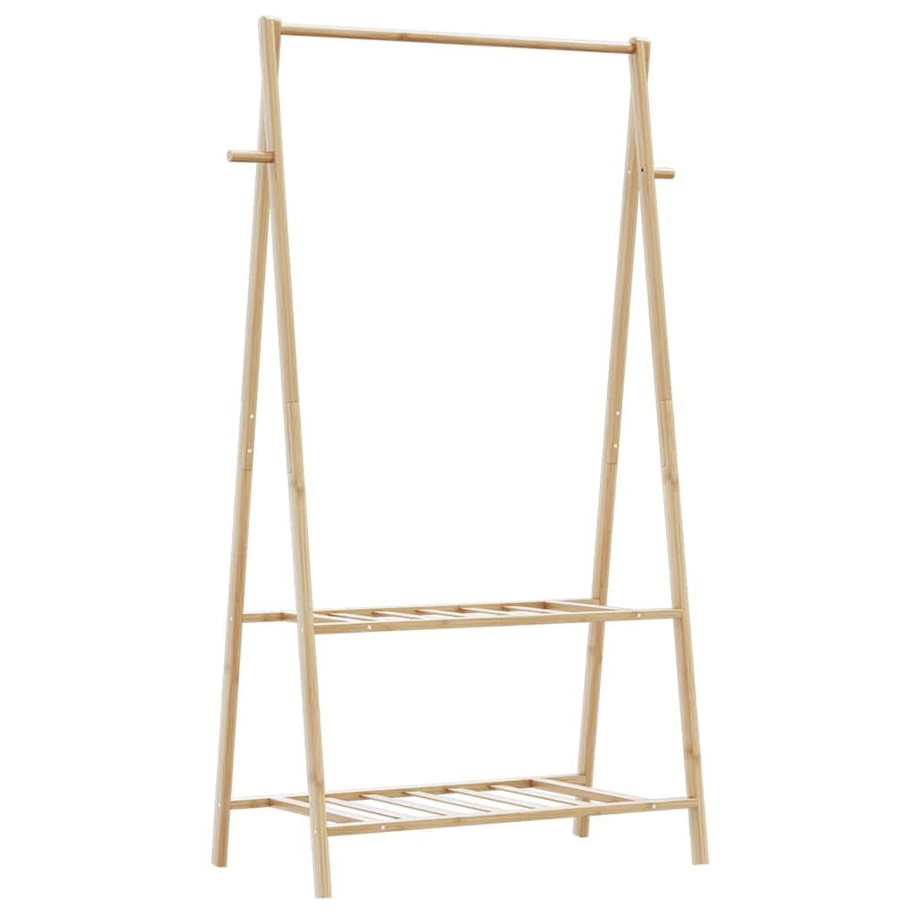 vidaXL Klesstativ med hyller 96x45,5x150,5 cm bambus