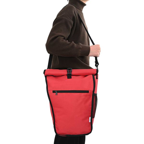vidaXL sykkeltaske for pannier stativ 20 L rød 34x16x59 cm