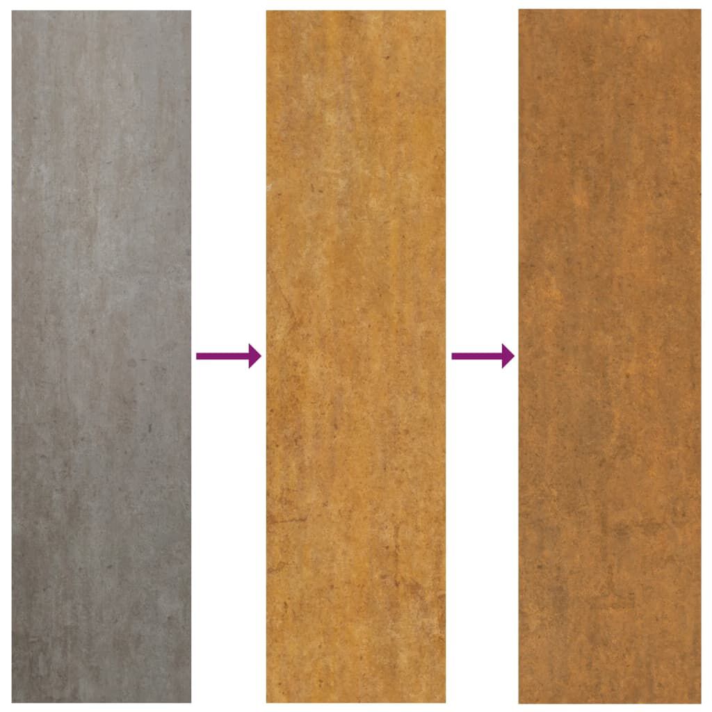 vidaXL Veggdekorasjon til hage 105x55 cm cortenstål bladdesign