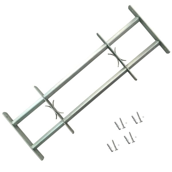 vidaXL Justerbare vindusgitter 2 stk 1000-1500 mm