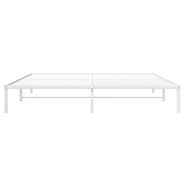 vidaXL Sengeramme i metall hvit 193x203 cm