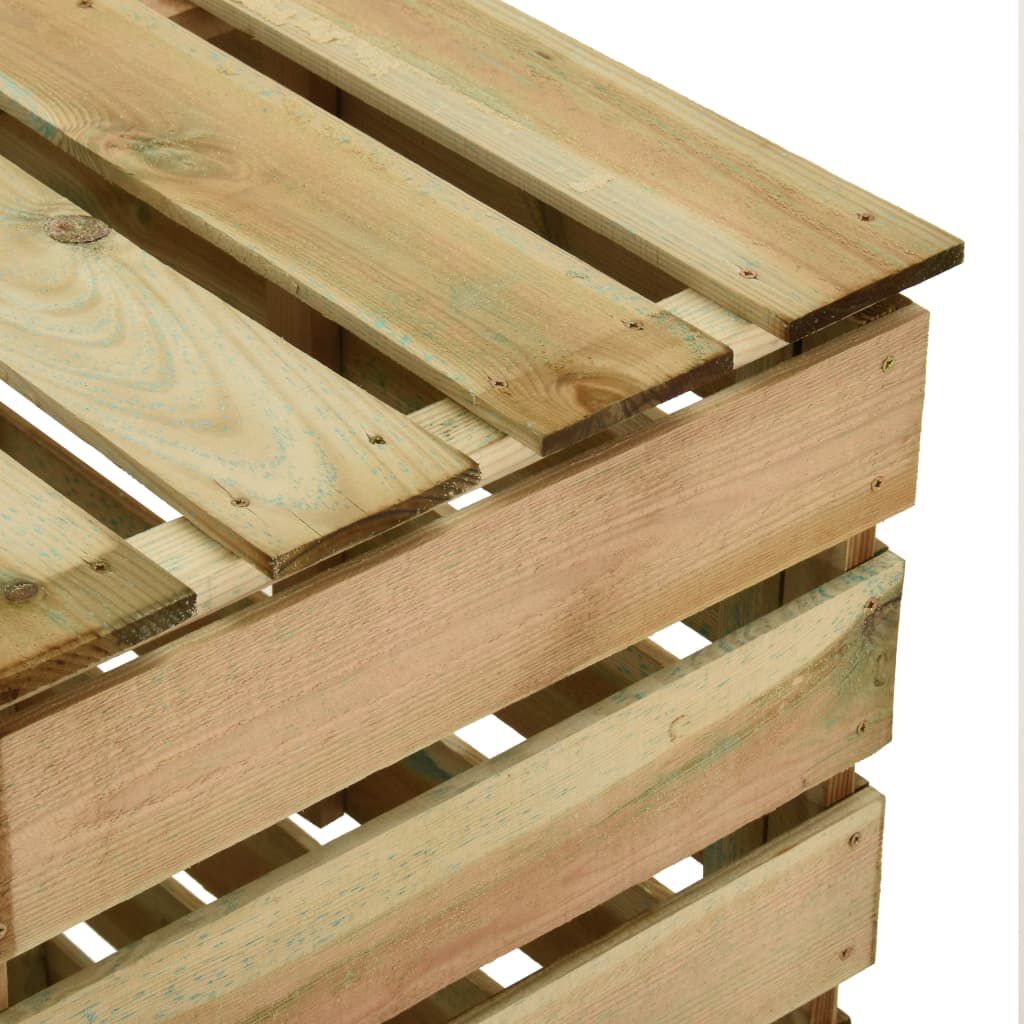 vidaXL Kompostkasse med lamelldesign 80x50x100 cm impregnert furu