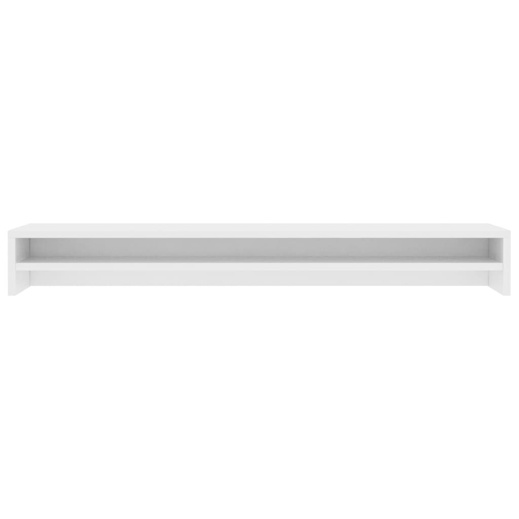 vidaXL Skjermfeste hvit 100x24x13 cm konstruert tre