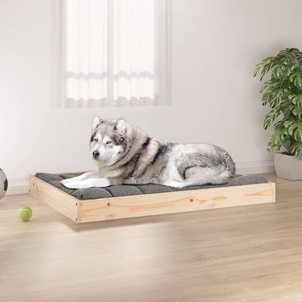 vidaXL Hundeseng 101,5x74x9 cm heltre furu