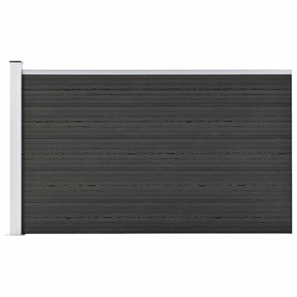 vidaXL Hagegjerde WPC 175x105 cm grå