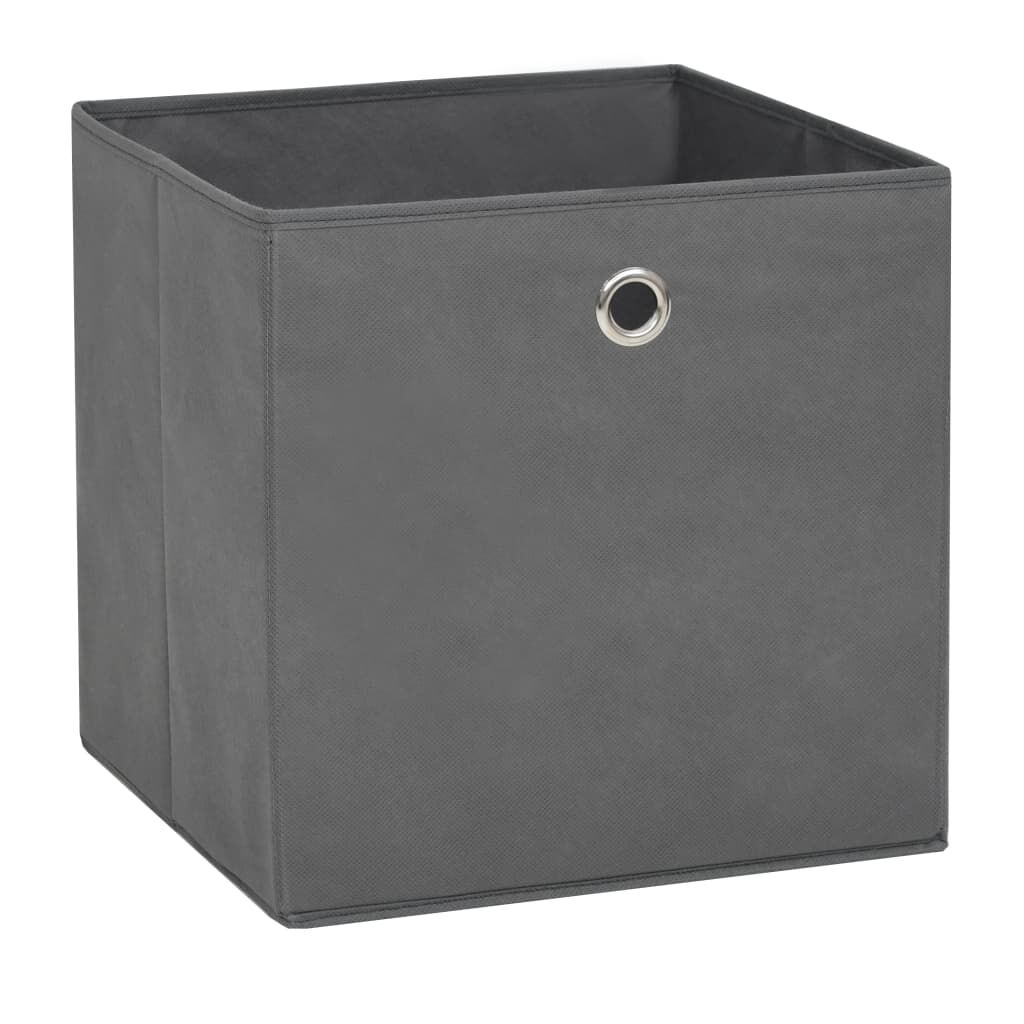 vidaXL Oppbevaringsbokser 4 stk uvevd stoff 28x28x28 cm grå