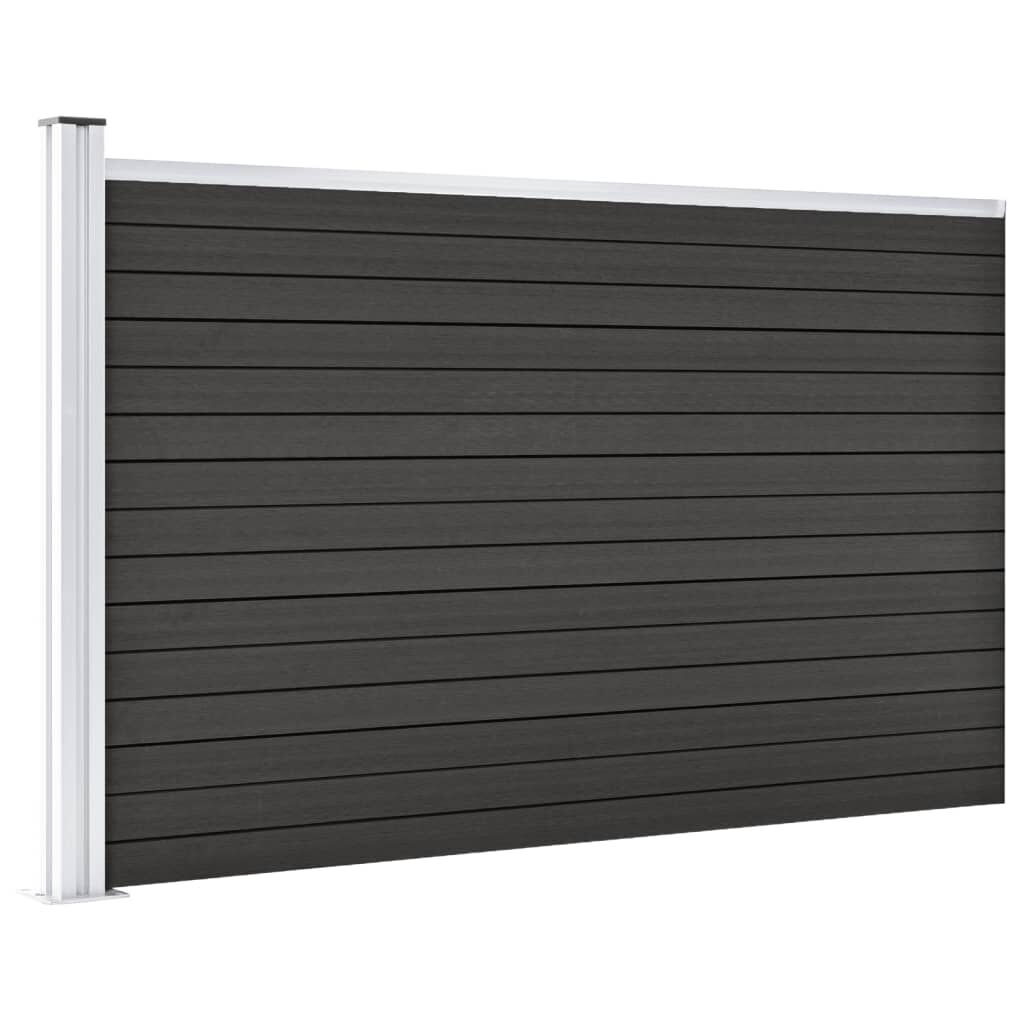 vidaXL Hagegjerde WPC 175x105 cm grå