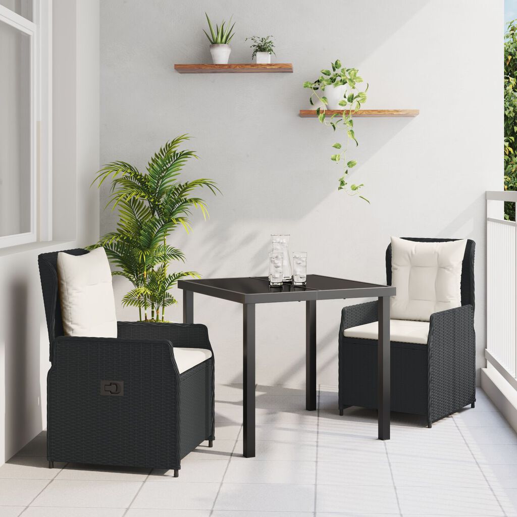 vidaXL 5 Delt Hage Spisebord Beige Poly Rottning