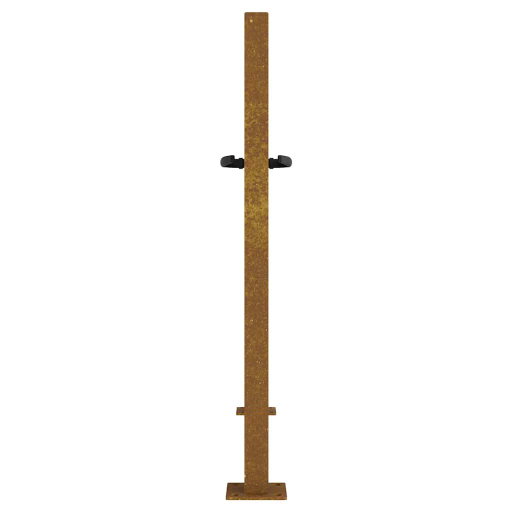 vidaXL Hageport 105x105 cm cortenstål firkantet design